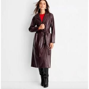 A New Day Faux Croc Trench Coat XXL